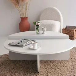 Table basse en aggloméré Podium (Blanc)