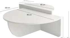 Table basse en aggloméré Podium (Blanc)
