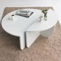 Table basse en aggloméré Podium (Blanc)