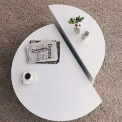 Table basse en aggloméré Podium (Blanc)