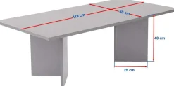 Table basse en aggloméré Sabin (Travertine)