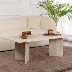 Table basse en aggloméré Sabin (Travertine)