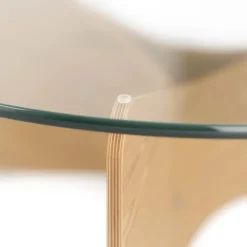 Table basse en bois et verre Madera