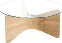 Table basse en bois et verre Madera