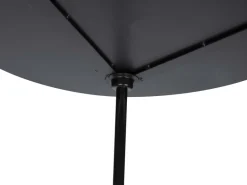 Table basse en métal imitation marbre Ovoid 58 x 51 cm (Noir)