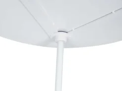 Table basse en métal imitation marbre Ovoid 67 x 60 cm (Blanc)