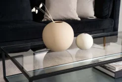 Table basse en verre et acier Maglehem