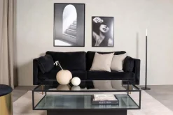 Table basse en verre et acier Maglehem