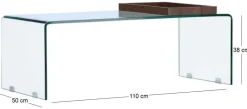 Table basse en verre Telemark