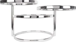 Table basse plateaux pivotants en verre (3 plateaux)