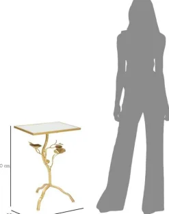 Table d'appoint en métal Tisty 40 x 30 x 60 cm