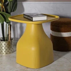 Table d'appoint en plastique Gea 48 x 48 x 50 cm (Jaune)