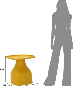 Table d'appoint en plastique Gea 48 x 48 x 50 cm (Jaune)