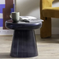 Table d'appoint en verre coloré Simpleza (Gris)