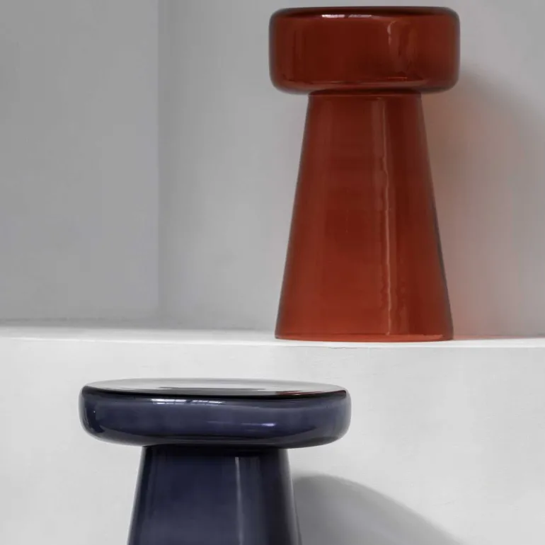 Table d'appoint en verre coloré Simpleza (Gris)
