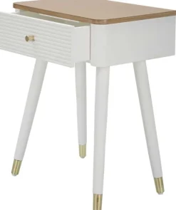 Table de chevet en bois de frêne Matera 45 x 32 x 62 cm