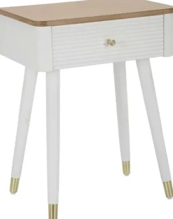 Table de chevet en bois de frêne Matera 45 x 32 x 62 cm