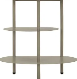 Table de chevet en métal Saturn 49.5 x 27.5 x 49.5 cm (Gris)