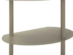 Table de chevet en métal Saturn 49.5 x 27.5 x 49.5 cm (Gris)