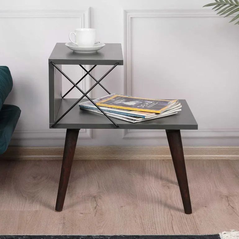 Table de chevet sur 2 niveaux Cross