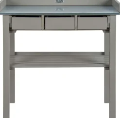 Table de jardinage en pin et zinc (Gris)