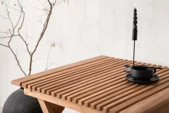 Table de jardin pliante carré 70 x 70 cm en teck Ghana
