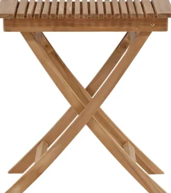Table de jardin pliante carré 70 x 70 cm en teck Ghana