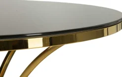 Table de repas en métal et verre Shanty 100 x 80 cm