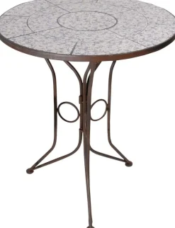 Table en céramique et fer forgé