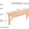 Table murale en pin massif Kit Line