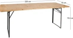 Table pliable 8 à 10 personnes Brasserie (Unitaire)