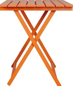 Table pliante 60 x 80 cm en bois (Orange)