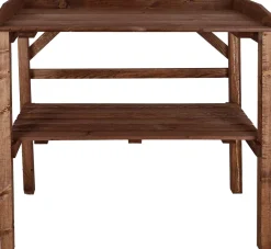 Table à rempoter en pin Nature (Teinté marron)