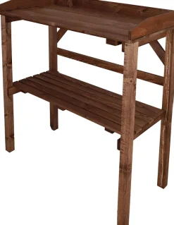 Table à rempoter en pin Nature (Teinté marron)