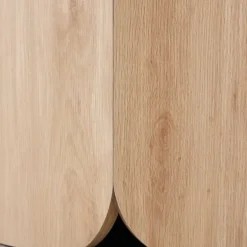 Table repas en MDF Tekla 120 x 75 cm (Naturel et plateau effet marbre)