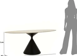 Table repas en métal et MDF Space 180 x 90 x 73 cm
