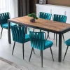 Table repas extensible en aggloméré et métal Silva