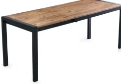 Table repas extensible en aggloméré et métal Silva