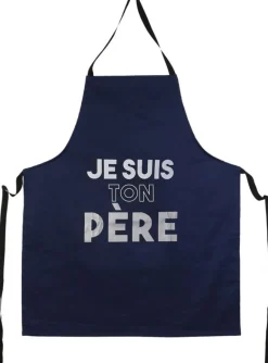 Tablier adulte en tissu Papa (Bleu)