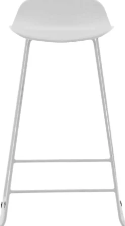 Tabouret de bar en acier et plastique Wave (Lot de 2) (Blanc)
