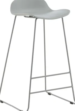 Tabouret de bar en acier et plastique Wave (Gris)