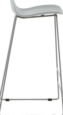 Tabouret de bar en acier et plastique Wave (Gris)