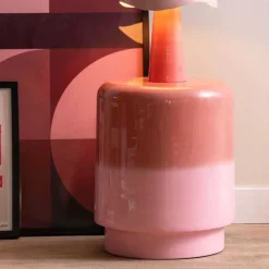 Tabouret en métal bicolore Borrar (Rose)