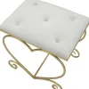 Tabouret en métal doré Heart 50 x 37.5 x 51.5 cm