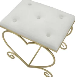 Tabouret en métal doré Heart 50 x 37.5 x 51.5 cm