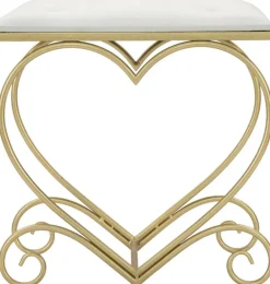 Tabouret en métal doré Heart 50 x 37.5 x 51.5 cm
