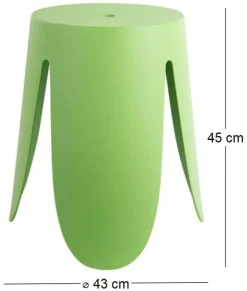 Tabouret en polypropylène Ravish (Vert)