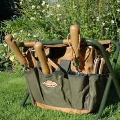 Tabouret sac range outils de jardinage