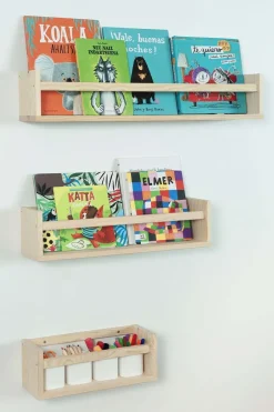 Étagère avec barre centrale en pin Kit Line (40 cm)