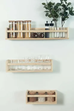 Étagère avec barre centrale en pin Kit Line (40 cm)
